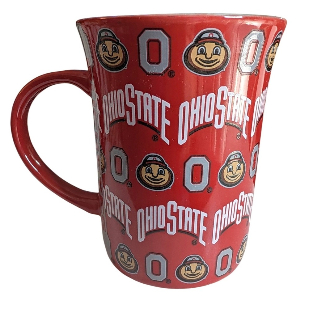 Ohio State Buckeyes Red Ceramic Mug Brutus Block O The Memory Company